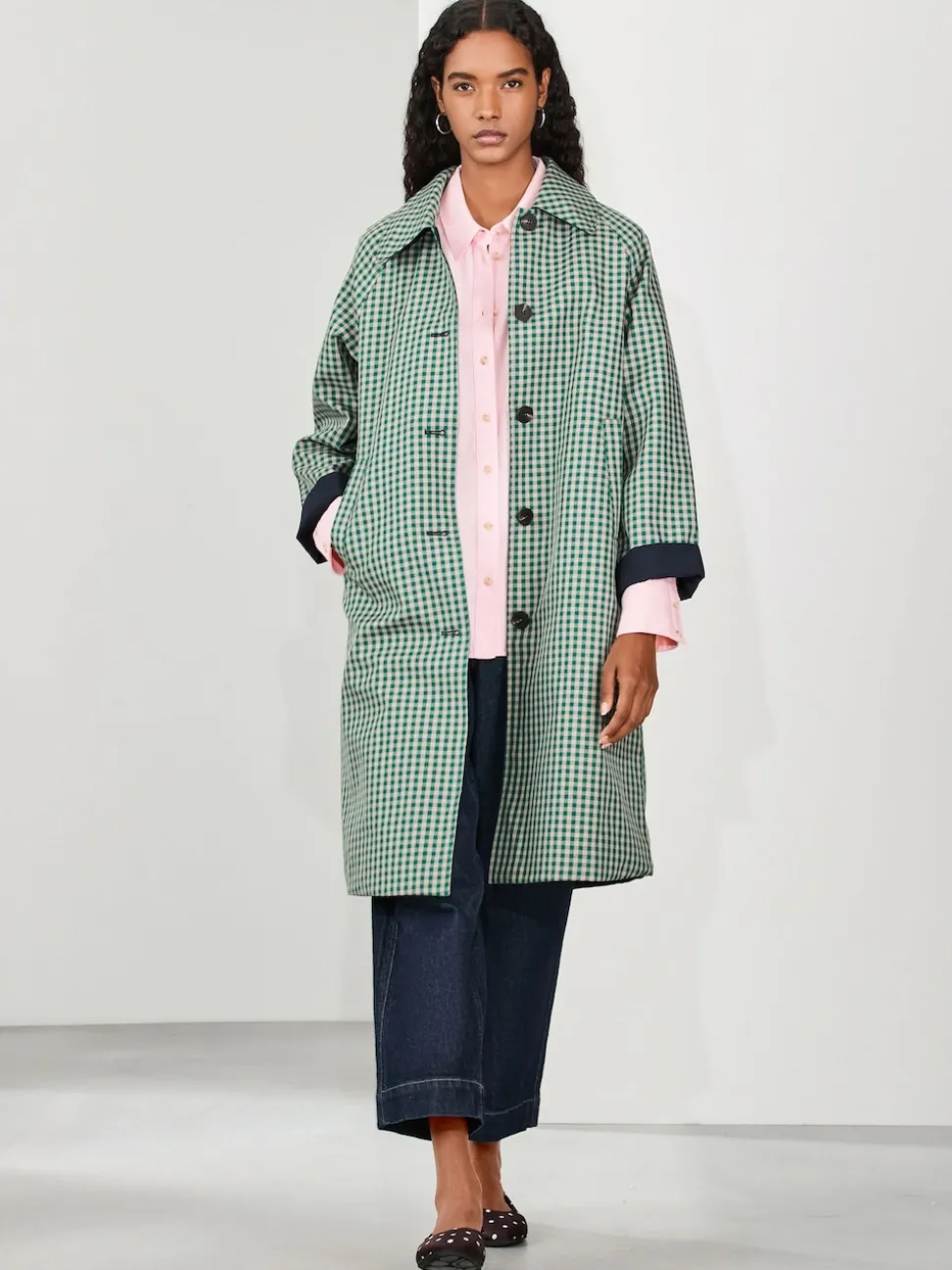 Roze - Ruimvallend 100% katoenen button-down casual overhemd met lange mouwen