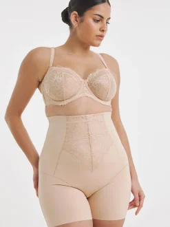 Roze - Simply Be Magisculpt Ella Lace Thighshaper Frim Control Shapewear & solutions