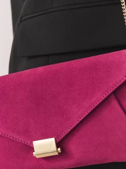 Roze - Suède clutch