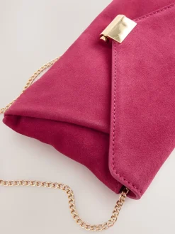 Roze - Suède clutch