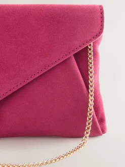 Roze - Suède clutch