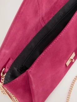 Roze - Suède clutch