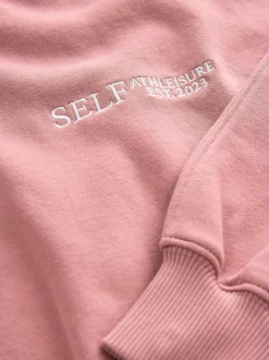 Roze - Sweatshirt met korte rits