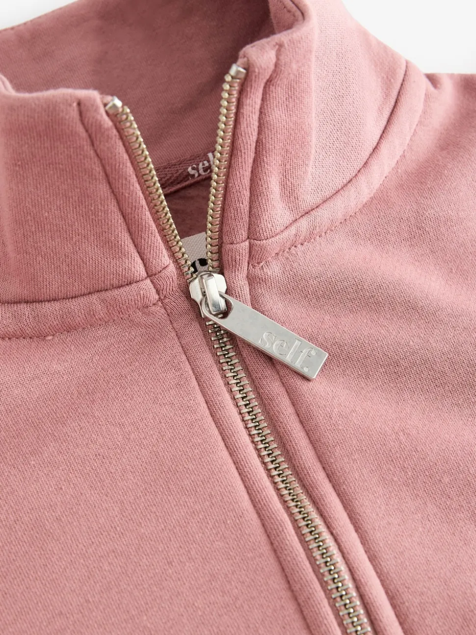 Roze - Sweatshirt met korte rits
