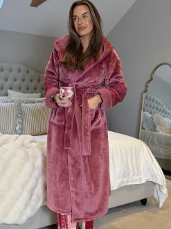 Roze - Threadbare - Knusse kamerjas met rand van imitatiebont