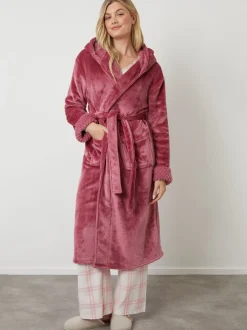 Roze - Threadbare - Knusse kamerjas met rand van imitatiebont