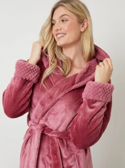 Roze - Threadbare - Knusse kamerjas met rand van imitatiebont