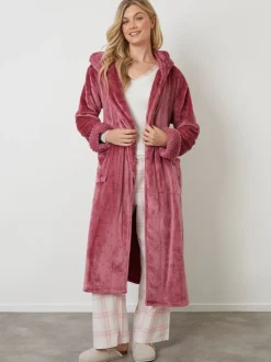 Roze - Threadbare - Knusse kamerjas met rand van imitatiebont