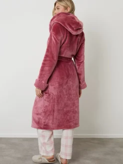Roze - Threadbare - Knusse kamerjas met rand van imitatiebont