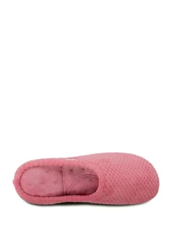 Roze - Totes Isotoner Popcorn pantoffelmuiltjes van badstof