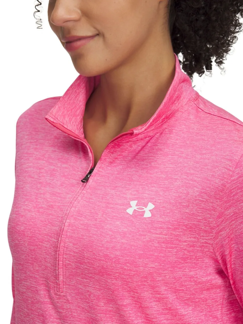 Roze - Under Armour Tech Twist sweatshirt met 1/2 rits