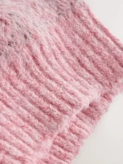 Roze aardbei - Sleeveless Knitted Tank Top With Wool
