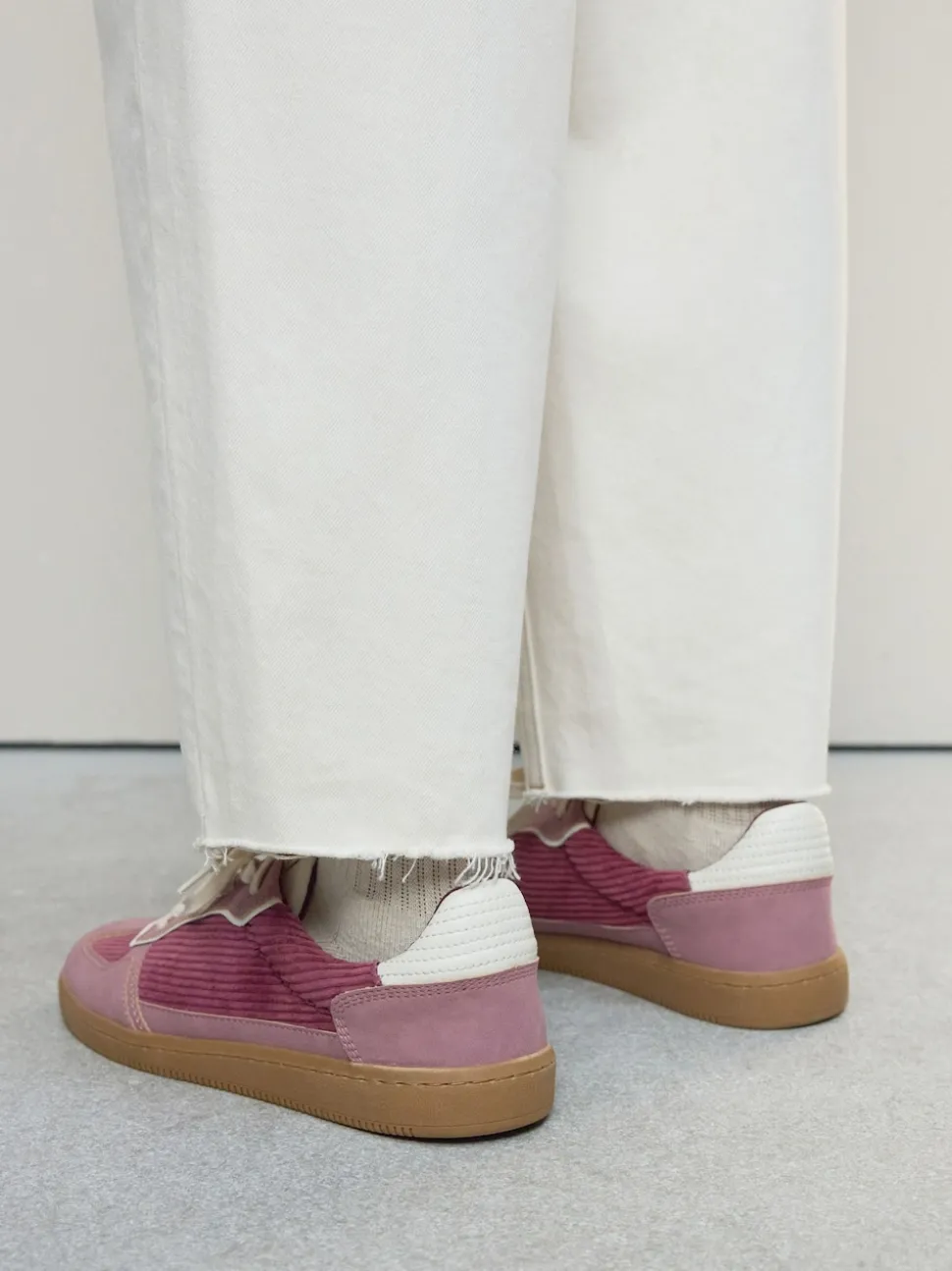 Roze corduroy - Forever Comfort® vetersneakers