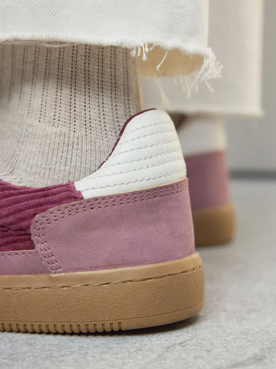 Roze corduroy - Forever Comfort® vetersneakers