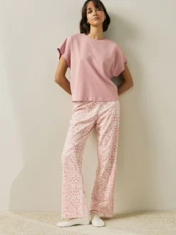 Roze en blauw gebloemd - Short Sleeve Pyjamas 2 Pack