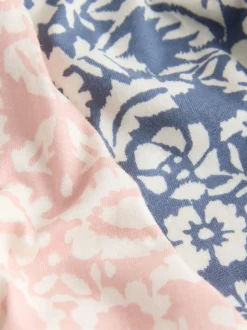 Roze en blauw gebloemd - Short Sleeve Pyjamas 2 Pack
