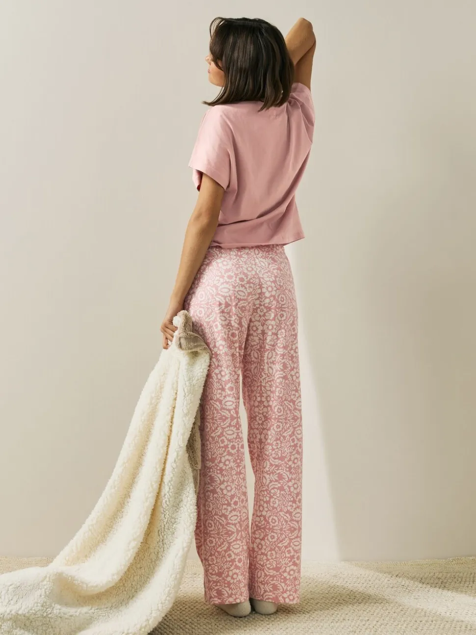 Roze en blauw gebloemd - Short Sleeve Pyjamas 2 Pack