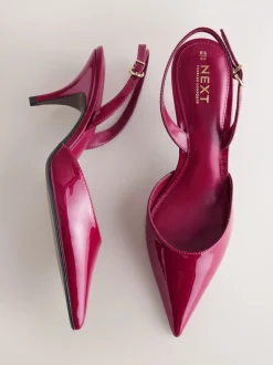 Roze gelakt - Forever Comfort® Pointed Toe Curvy Slingback Heels