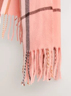Roze geruit - Halfzware sjaal
