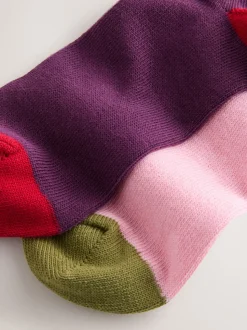Roze kersen - Warm Handle Cotton Ankle Socks 2 Pack