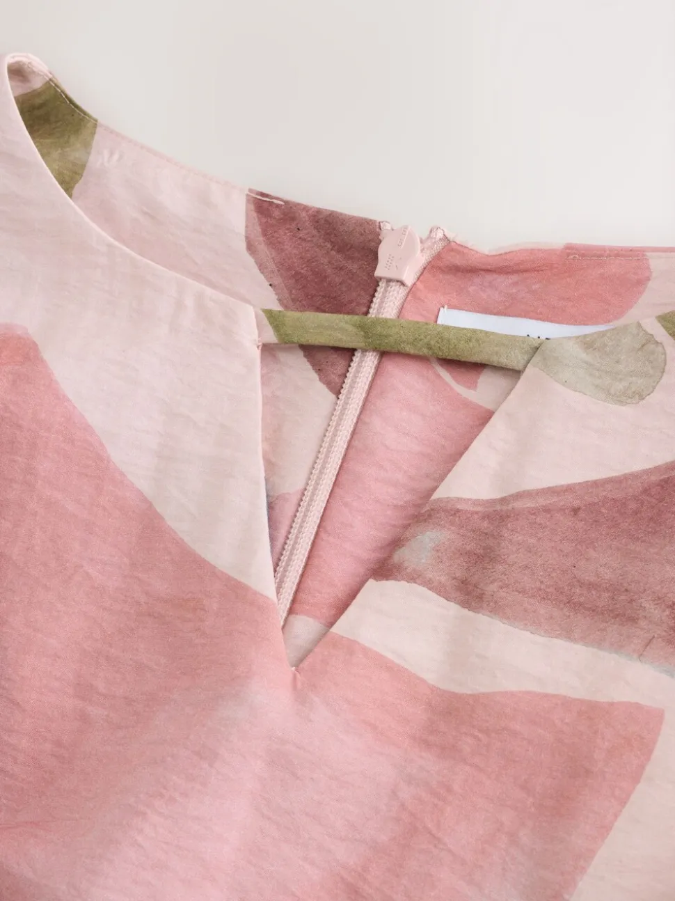 Roze met bloemenprint - V-Neck 3/4 Length Sleeve Maxi Kaftan Dress