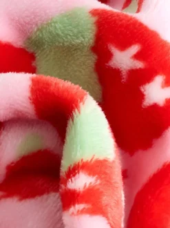 Roze met groen - Eleanor Bowmer Leopard Print Fleece Robe