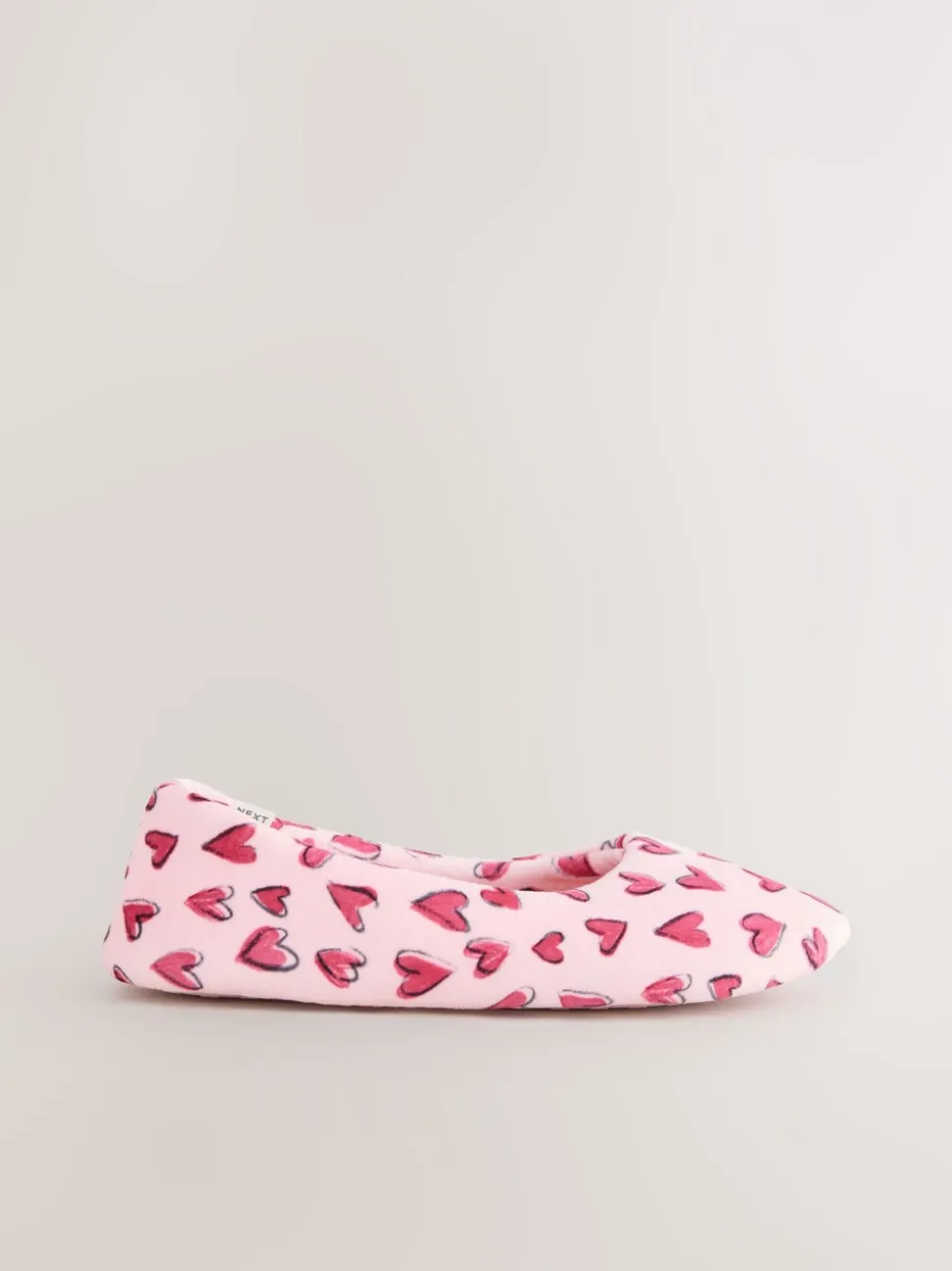Roze met hartjes - Ballerinapantoffels