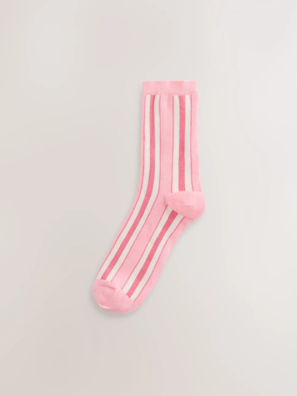 Roze met meerdere strepen - Set van 4 paar enkelsokken
