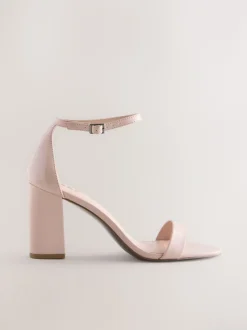 Roze nude - Sandalen met blokhak