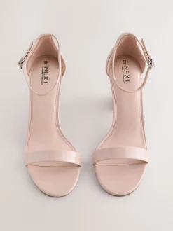 Roze nude - Sandalen met blokhak