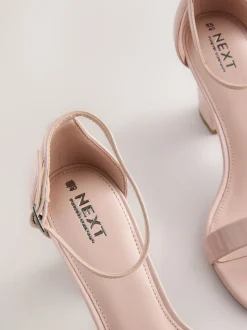 Roze nude - Sandalen met blokhak