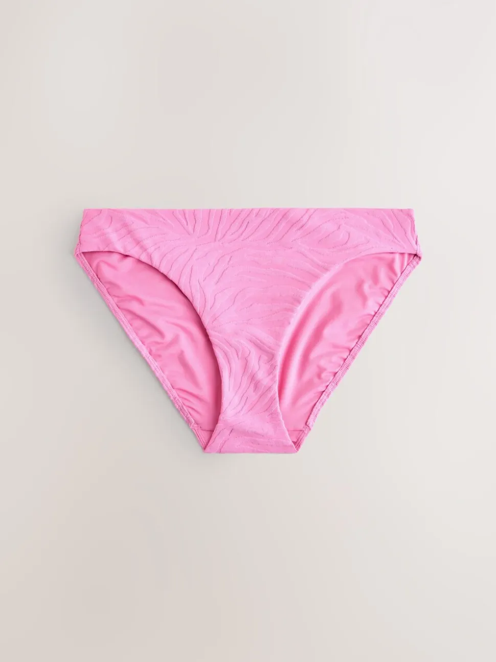 Roze zebraprint met textuur - Bikinibroekjes