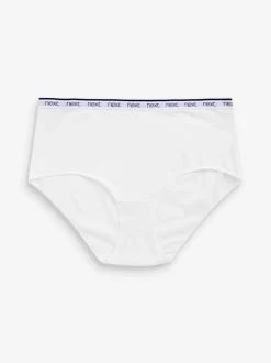 Roze/blauw gestreept - 4 Katoenen slipjes met logotailleband