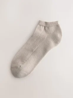 Roze/Blauw/Naturel - 4 paar sneakersokken met verdikte zool