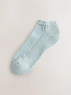 Roze/Blauw/Naturel - 4 paar sneakersokken met verdikte zool
