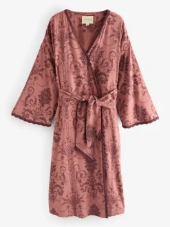 Roze/Bordeaux - Laura Ashley Josette badjas