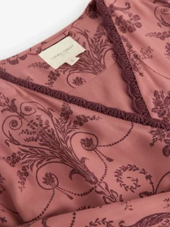 Roze/Bordeaux - Laura Ashley Josette badjas