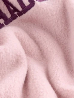 Roze/Bordeauxrood - Half Zip Graphic Fleece