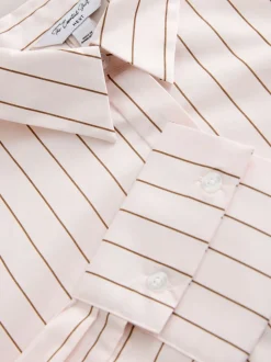 Roze/bruin - Fitted Stretch Essential Long Sleeve Shirt