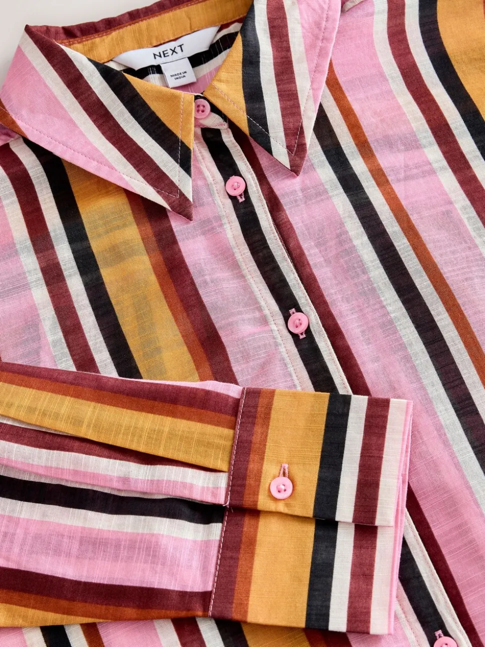 Roze/donkerrood - Strandoverhemd