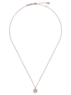 Rozegouden tint, vintage rozenkristal - Ted Baker Tone SOLTELL: Solitaire halsketting met glinsterende kristallen