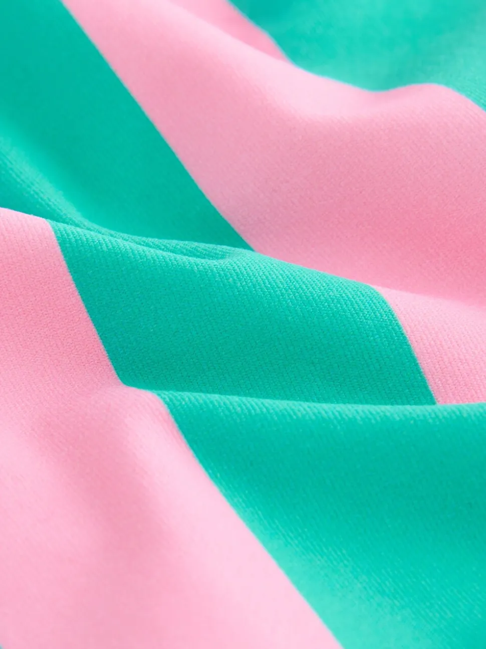 Roze/groene strepen - Bikinibroekje met gestrikte zijkant