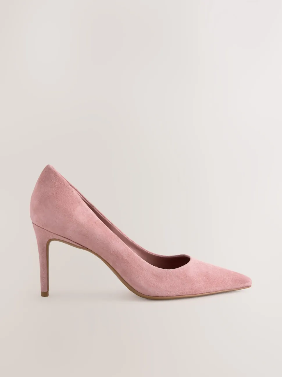 Rozenroze suède - Leren mid-court pumps
