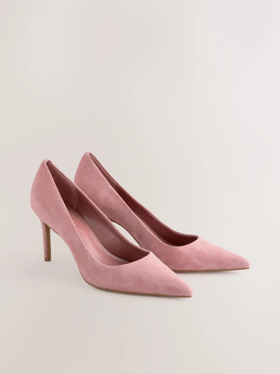 Rozenroze suède - Leren mid-court pumps