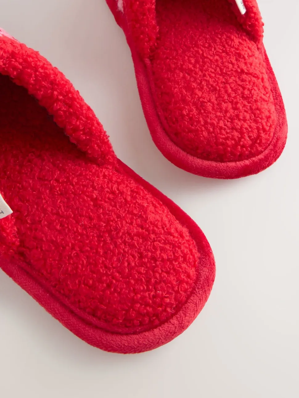 Roze/rood - Borg Mule Check Heart Slippers