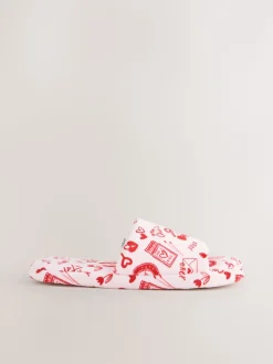 Roze/rood - Heart Plush Slider Slippers