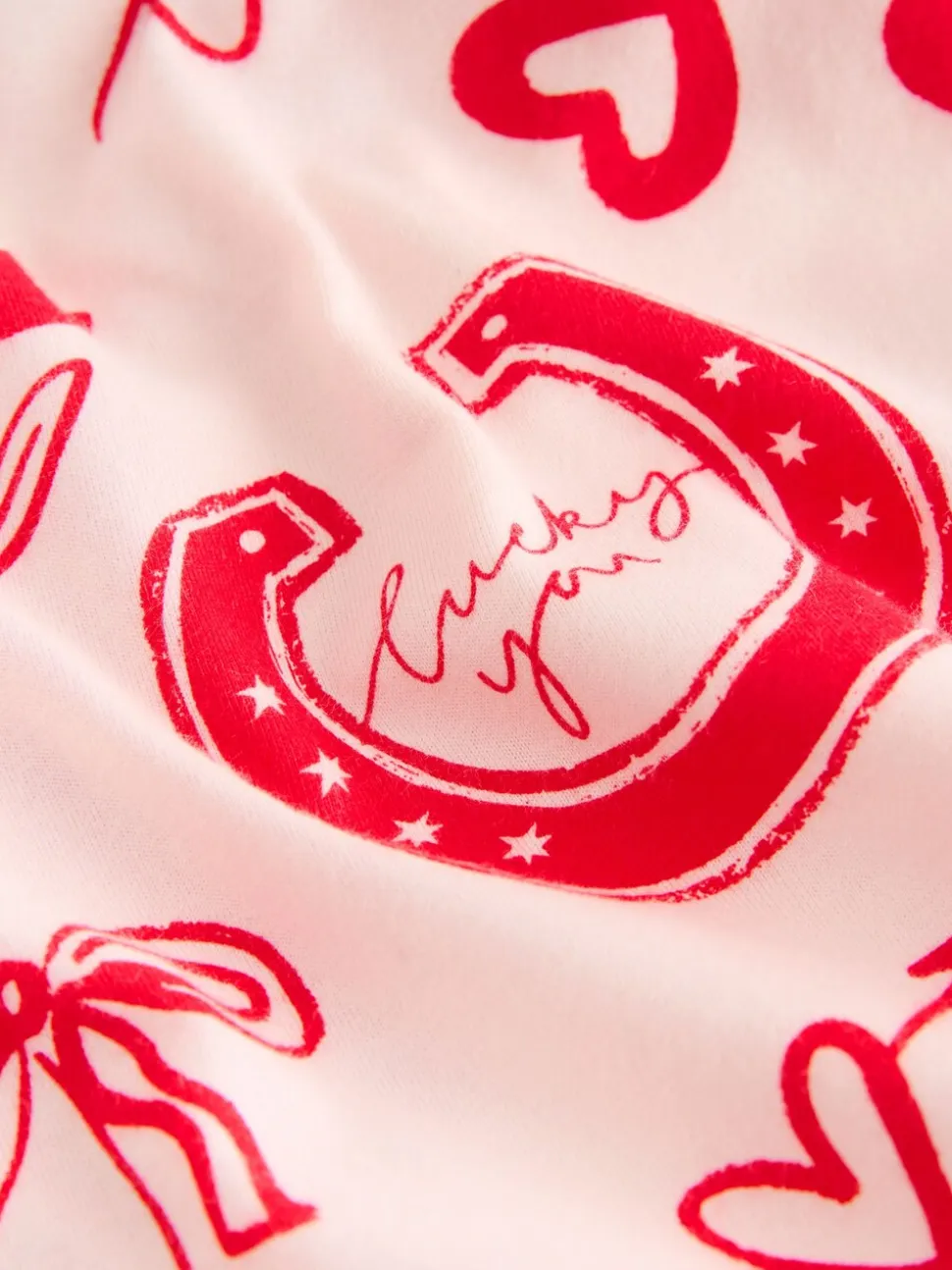 Roze/rood met hart - Nachtpon