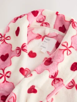 Roze/rood met hart - Superzachte kamerjas