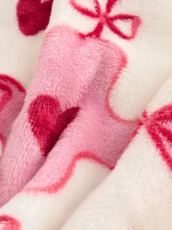Roze/rood met hart - Superzachte kamerjas