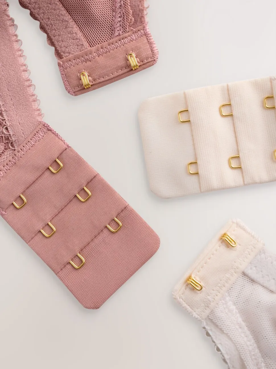 Roze/wit - Set van 2 minimiser Beha's met volledige cups zonder vulling, cup DD+